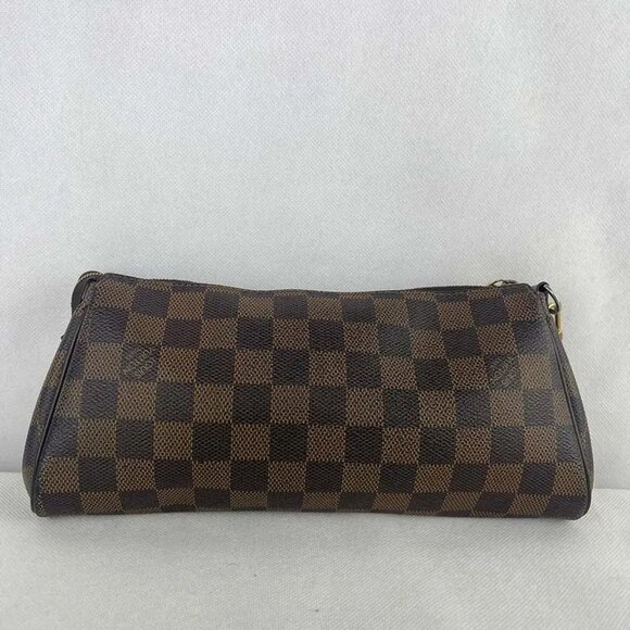 Authentic Louis Vuitton Eva Clutch Damier Ebene Crossbody Shoulder Bag - Picture 3 of 12